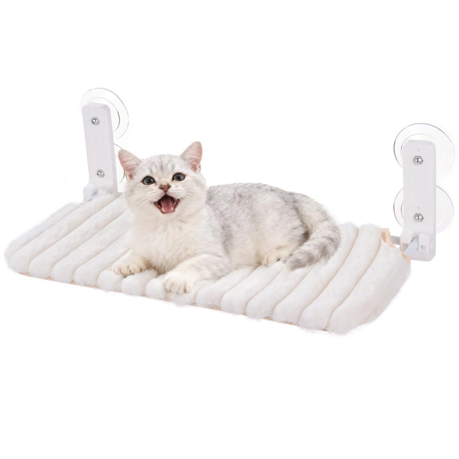 Tumbona plegable para gatos con ventosas fuertes, hasta 4,5 kg, ahorra espacio, 52 x 30 cm
