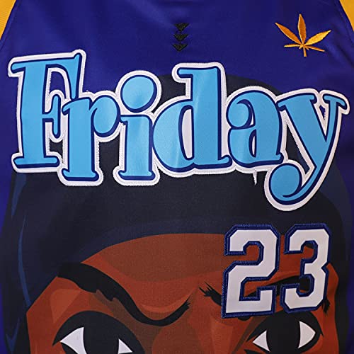 Mens Athletic Sports Basketball Jersey S-3Xl,Cosplay 90S Hip Hop Clothing For Party, Stitched Letters And Numbers Fans Jersey (Blue 23, Small) #TOP3