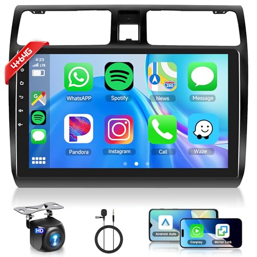 4+64G Autoradio pour Suzuki Swift 2003-2010 10 Pouces Carplay sans Fil Android 13 Autoradio avec Android Auto Mirror Link GPS Navi Bluetooth...
