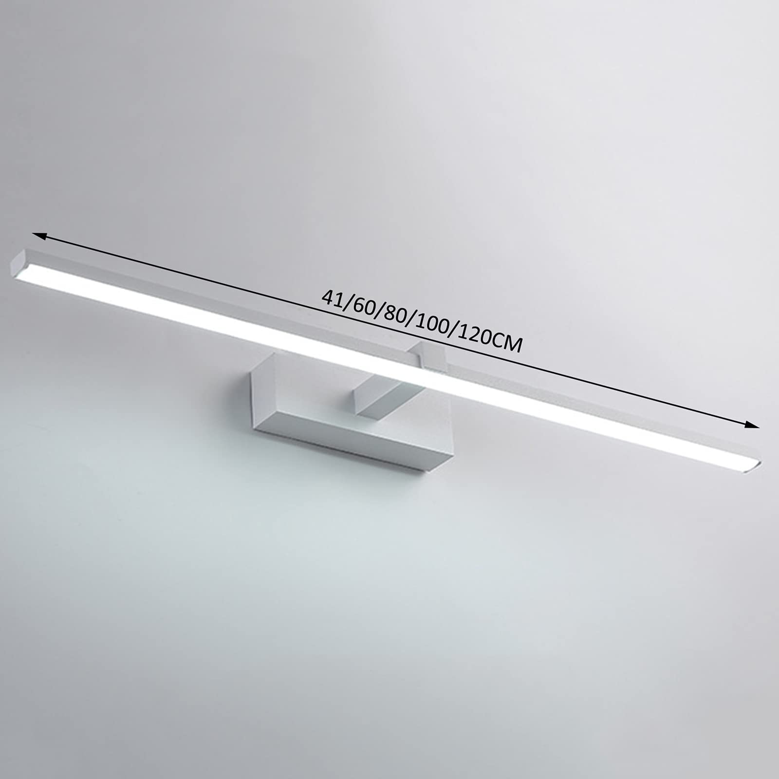 CUNTO Lámparas De Espejo De Baño Luces Delanteras De Espejo Led, Baño De Hotel Moderno Post Simple Lámpara Mural De Ahorro De Energía Blanca Antiniebla Y A Prueba De Humedad Luz De Pared/Luz De Tres