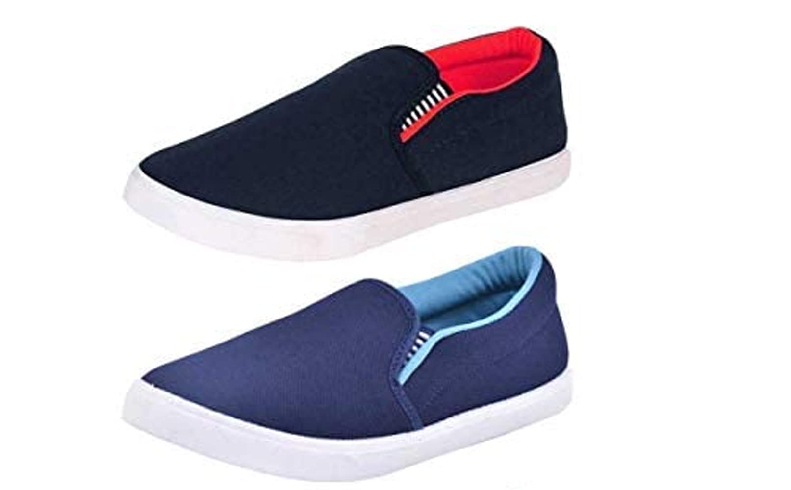 Aircum Combo Pack of 2 Casual Shoes Slip on Sneakers for Men (Blue - RED, Numeric_9) (B08CXHL5KH) Amazon Price History, Amazon Price Tracker