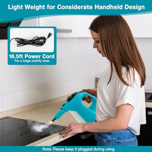 Image of COSTWAY Handheld MultiPurpose Steam Cleaner with 17 Pieces, 350ml Capacity