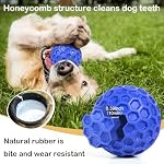 Jouets interactifs pour chew-chow pour gros et moyens jouets en caoutchouc naturel chew pour les chiens de race moyenne, les dents, la propreté, l'anxiété (bleu)
