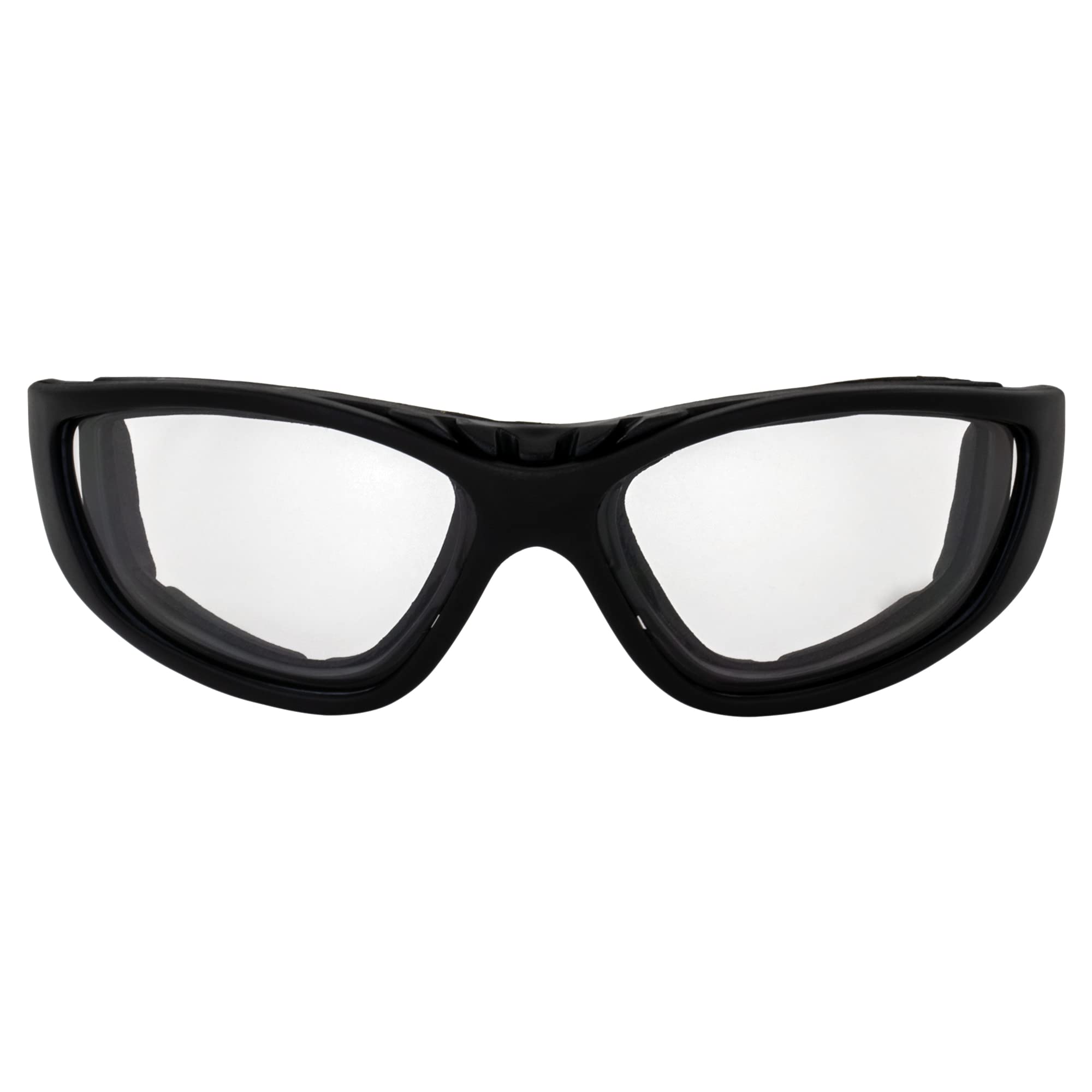 Patriot - Gafas de seguridad bifocales acolchadas para motocicleta, color negro con lente transparente + aumento de 1.5 Z78.1+, gafas convertidas en gafas
