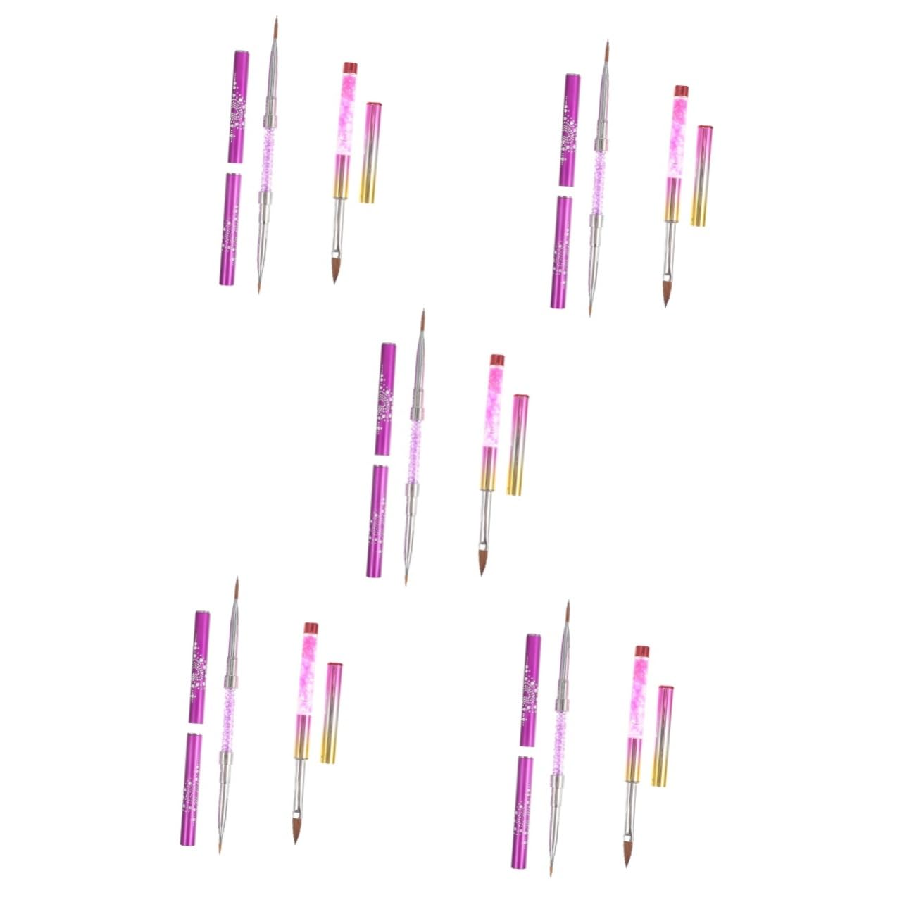 Healeved 10 Piezas Pluma de de luz tallada pinceles para uñas pinceles uñas bolígrafo para pintar uñas accesorios de tecnología de uñas accesorios de uñas pluma de uñas
