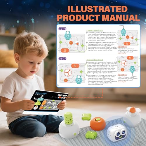 Science Kits for Kids, Circuit Exploration Kits with 448+ Electrical Circuit Projects Educational Electronics Toys for Boys & Girls Hands-On Engineering Toy, Birthday Gift for Ages 5 6 7 8 9 10 11 12 - Image 7