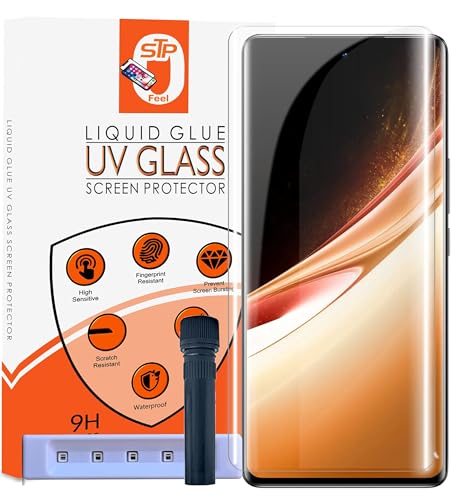Image of STP FEEL HD+ UV Tempered Glass Screen Protector Guard Compatible For Vivo Y300 Plus 5G (6.78 Inch, Pack of 1) Full Adhesive UV Curved Case Friendly HD Clarity with easy installation kit