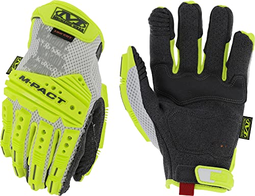 Mechanix Wear M-Pact Vent D5 Work Gloves, Hi-Vis Yellow, XXX-Large