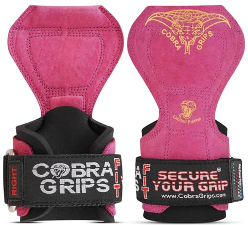 Image of Cobra Grips Weight Lifting Gloves with Adjustable Neoprene Padded Wrist Wraps - Heavy Duty Alternative to Power Lifting Hooks for Deadlifts