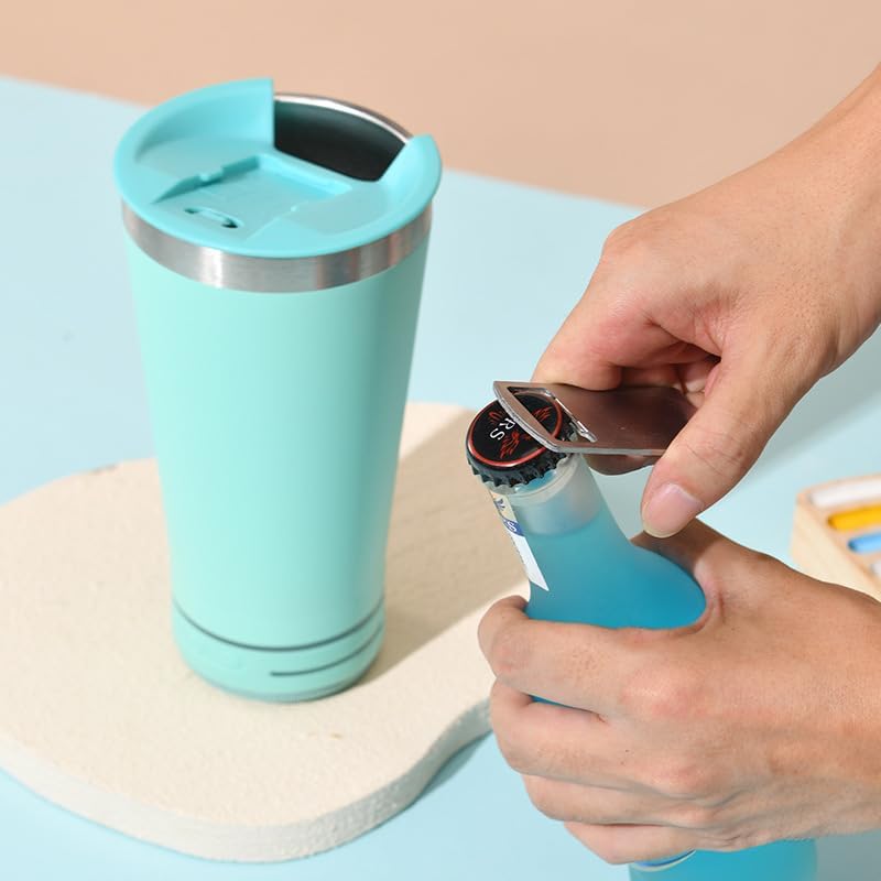 Blue Tumbler Insulated Stainless Steel Travel Cup with Lid,Cute Tumbler Cup,Stainless Steel Tumbler for Gym, Office, Travel - Image 6