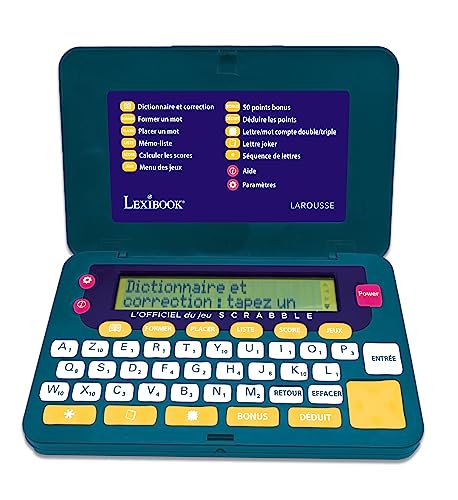 Lexibook, Dictionnaire électronique Officiel du Scrabble ODS9, Larousse FISF, Format Ergonomique, Large Touches, Arbitre, correcteur d’orthographe,...
