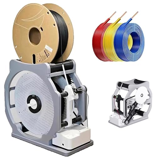 3D Filament Recycler & Electric Respooler Industrial Auto Rewinder for 0.069 PLA/PETG/ABS/TPU Universal Spool Winder w/Adjustable Tension for Welding Wire Compact 2.2 lb Spooler (Gray)
