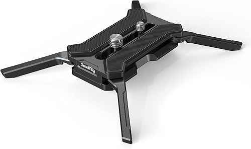 SMALLRIG Placa de liberación rápida para tipo Arca, carga máxima de 44.1 libras (44.1 lbs), soporte cuadrúpedo plegable para lentes de cámara dentro