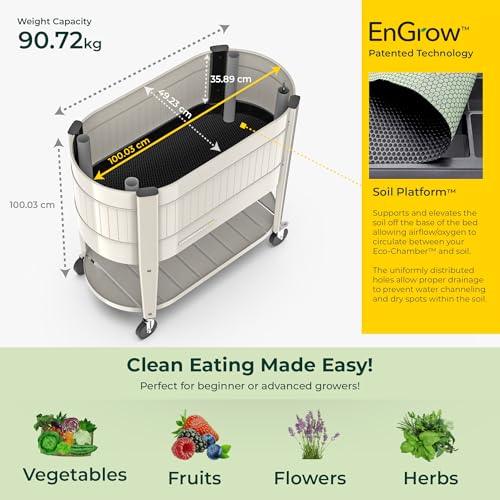 image for Permasteel Raised Garden Bed with Legs, Planter Box with EnGrow™ Tru