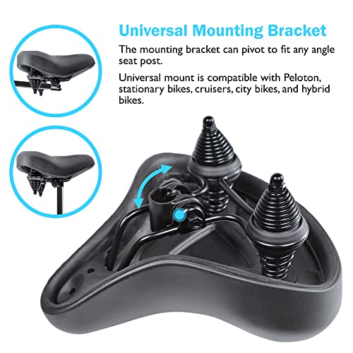 Lumintrail Oversize Comfortable Bike Seat, Compatible With Peloton, Universal Fit, Wide Saddle With Soft Foam Padding For Outdoor And Exercise Bikes #TOP1