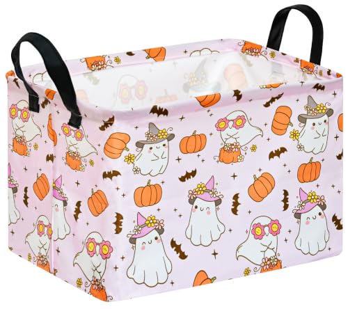 Image of Halloween Shelf Nursery Storage Basket Laundry Hamper Storage Box and Bins for Kids Home Clothes with Handles