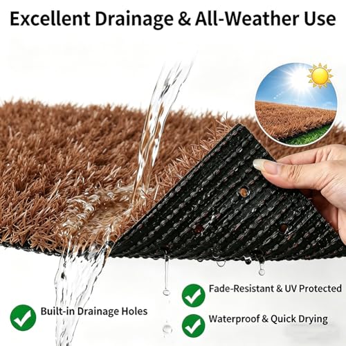 Gazon synthétique de balcon réaliste 3 cm pour terrasse chaleureuse