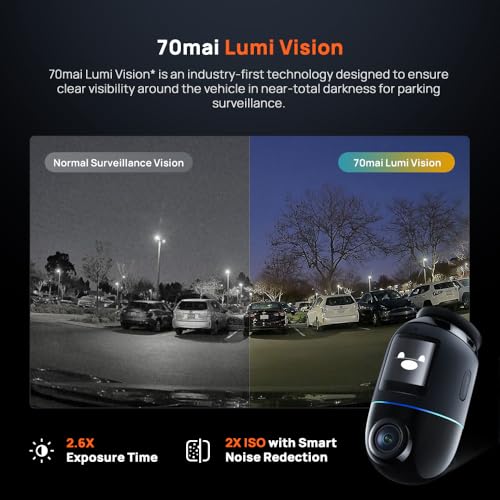 Image of 70mai 4K HDR Omni DashCam, Dual STARVIS 2 IMX 678 & IMX 662, AI Motion Detection, Upto 512GB Supported