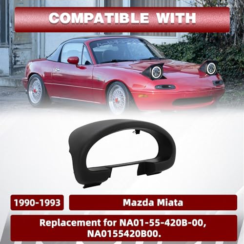 HECASA Gauge Hood Dash Cover Cluster Bezel Compatible with 1990-1993 Miata by HECASA - Used condition - Image 2