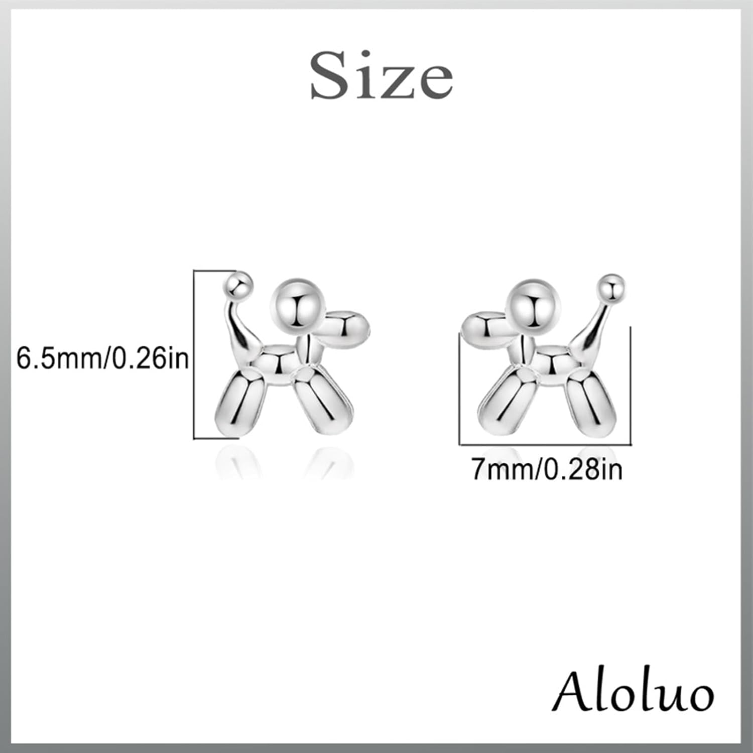 Tiny Balloon Dog Stud Earrings for Women Hypoallergenic Cute Push Back Small Studs Cartilage Tragus Post Dainty Minimalist Pet Animal Piercing Earring Birthday Jewelry Gifts - Image 7