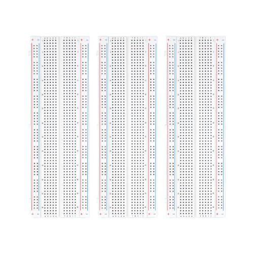 ELEGOO 3pcs Breadboard 830 Point Solderless Prototype PCB Board Kit for Arduino Proto Shield...