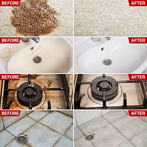 YIHATA 4 Pack Drill Brush Attachments Set, Multi-Purpose Power Scrubber Cleaning Brush Attachment Kit, for Grout, Floor, Tub, Shower, Tile, Bathroom and Kitchen Surface(Red)