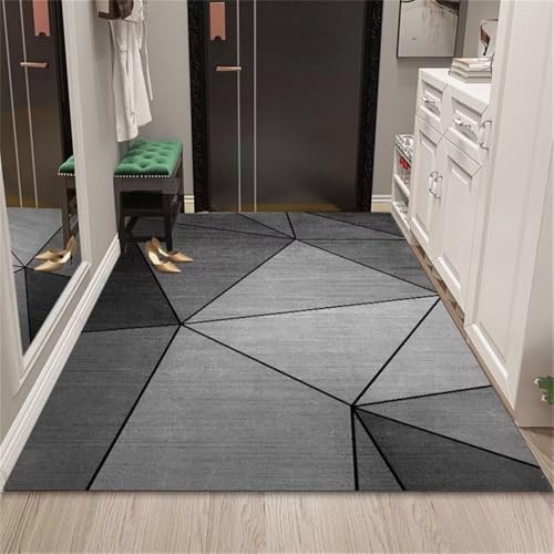 Tapis de salon gris 200x250 cm géométrique et antidérapant moderne - 2