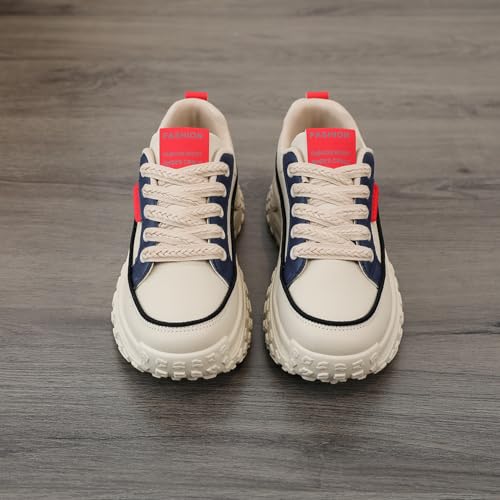 Women's Fashion Chunky Sneakers Lace Up Platform Sneakers Mesh Breathable Casual Walking Shoes3