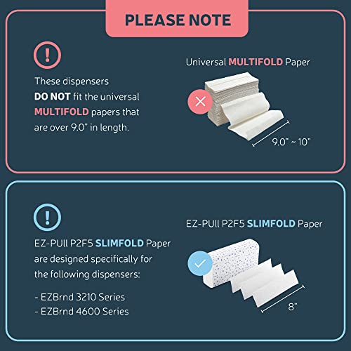 Image of EZ-Pull Countertop SLIMFOLD Hand Towel Dispenser for Kitchen /Bathroom /Office /RV /Airbnb(Only Works with SLIMFOLD Paper), White 4600-EZ, EZbrnd 9 inch x 3.5 inch x 6 inch