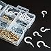 Premium Quality Handy Hook and Eyes Assortment Kit, Includes Cup Hooks, Eyes, Vinyl Hooks, Screw-in Hooks and More