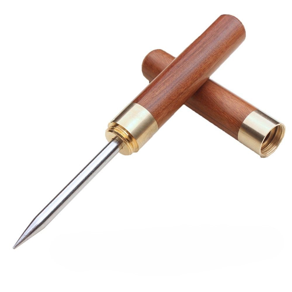 2-Pack Ice Picks with Non-Slip Wooden Handle – Stainless Steel Ice Breaker Tool with Cover for Freezers, Tea Knife, and More