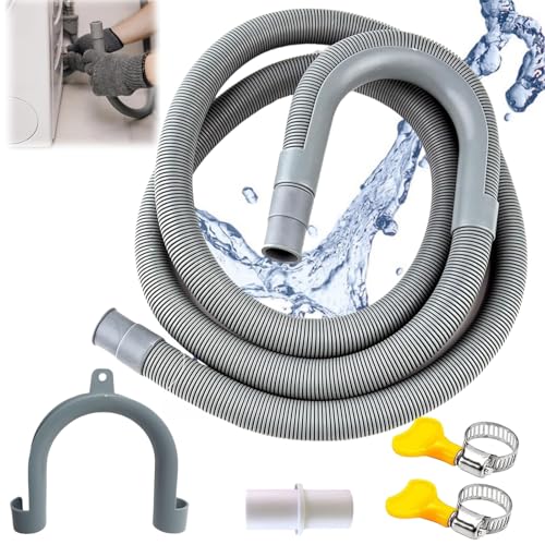 Tuyau Vidange Machine a Laver, 5 pièces Rallonge de Tuyau de Vidange, Tuyau de Vidange Universel,Tuyau D'évacuation D'eau,Vidange pour Lave-linge et Lave-vaisselle