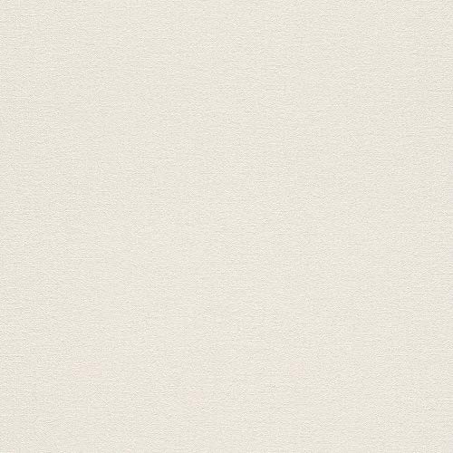 rasch Tapete 449808 aus der Kollektion Florentine II – Einfarbige Vliestapete in zartem Creme – 10,05m x 53cm (L x B)