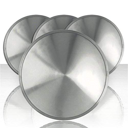 Set of Four 14' Polished Stainless Steel Hubcap Wheel Covers (Push-on)