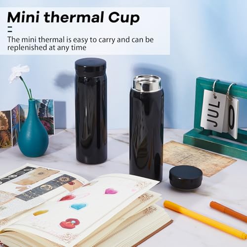 Dandat Pack de 4 Botellas de Agua Mini de Acero Inoxidable 10 oz con Aislamiento al Vacío miniatura 6