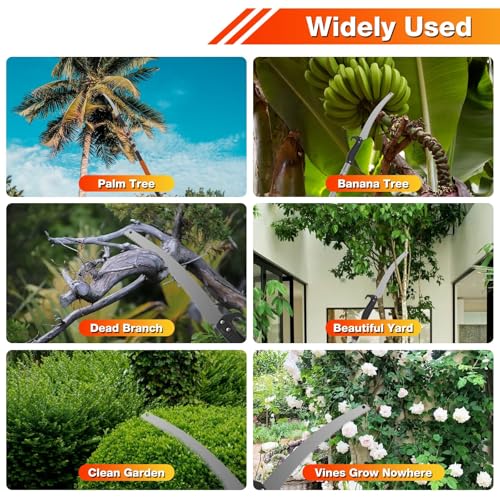 Image of AgiiMan 26FT Reach Pole Saws for Tree Trimming, Pole Saw with 5-20FT Telescoping Extension Pole, Pruning Saw with 19 inch 3X Detachable Saw, Non-Slip Handle, Tree Trimmer for Garden Palms Shrubs