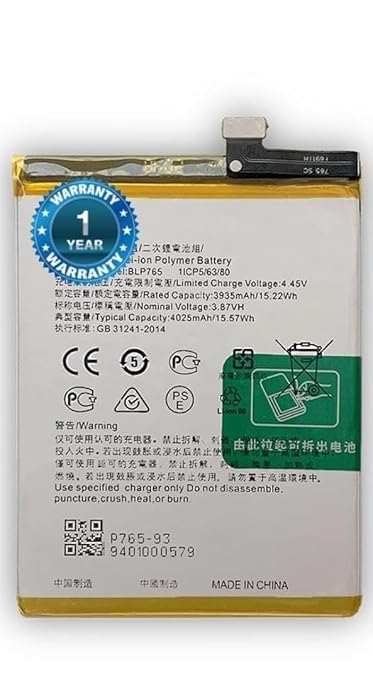Original BLP765 Battery for Oppo Reno 3 A91 F15 CPH2043, A91, CPH2001 Battery with 1 Year Warranty Original BLP765 Battery for Oppo Reno 3 A91 F15 CPH2043, A91, CPH2001 Battery with 1 Year Warranty