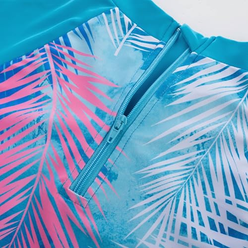 Image of GRACE KARIN Girls Long Sleeve Swimsuit Mermaid Bathing Suit Rash Guard Swimwear 4 Piece Size 5-12