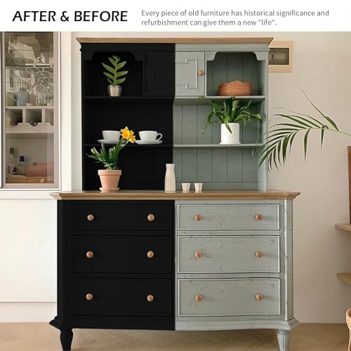 Jungarian Furniture Paint 32oz - Water-based & Low Odor No Sanding One-Step Paint - Matte Finish Indoor Outdoor Wood Paint for Cabinets, Doors, Tables and Dressers, Cream — view 5