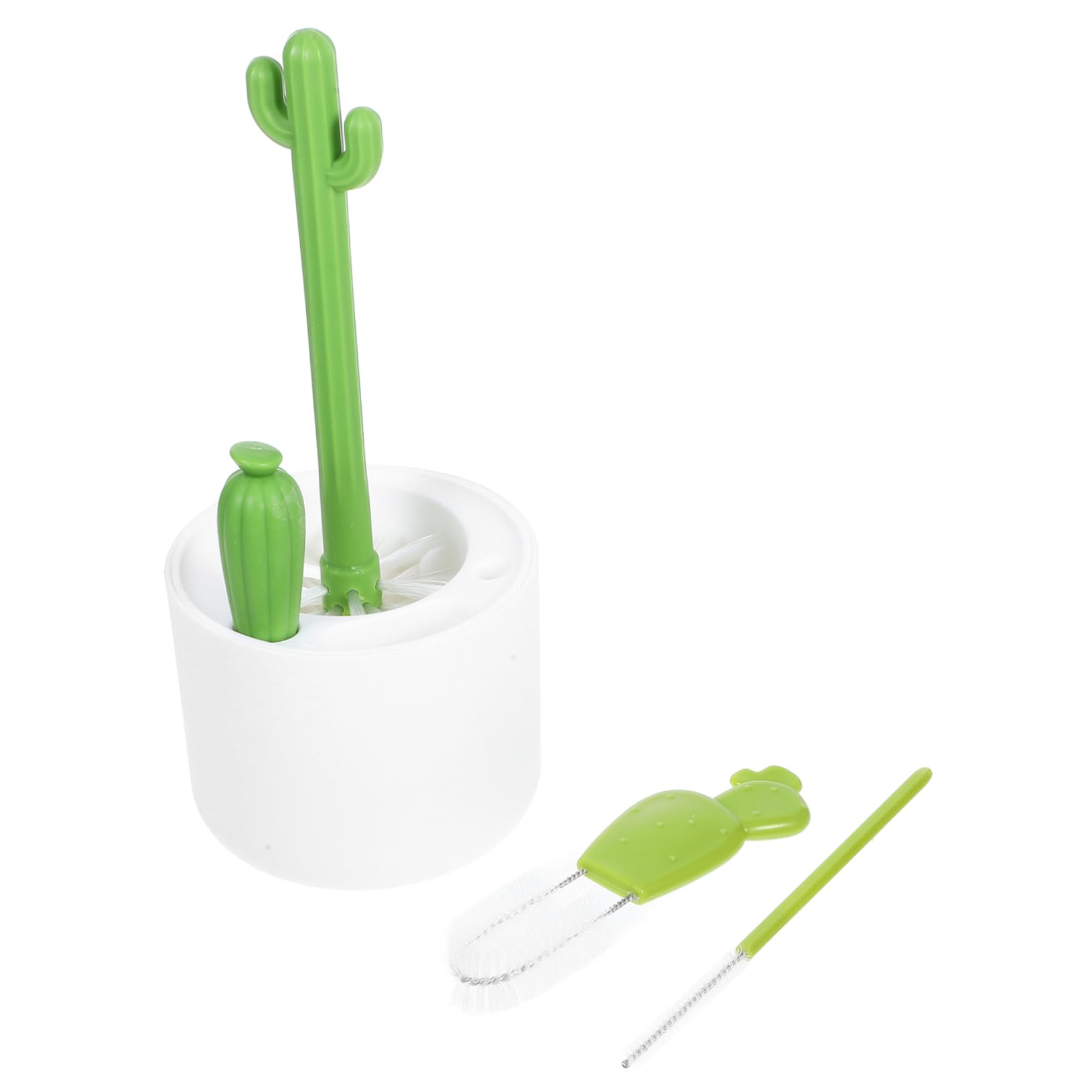 Beavorty 3 Set spazzola per bottiglie di cactus spazzola per la pulizia del coperchio della tazza spazzola per pulire la paglia Set di spazzole per spazi stretti detersivo accessori puliti