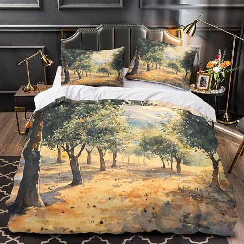Ensemble de literie 3D microfibre de haute qualité Sunlit Orchard - 2
