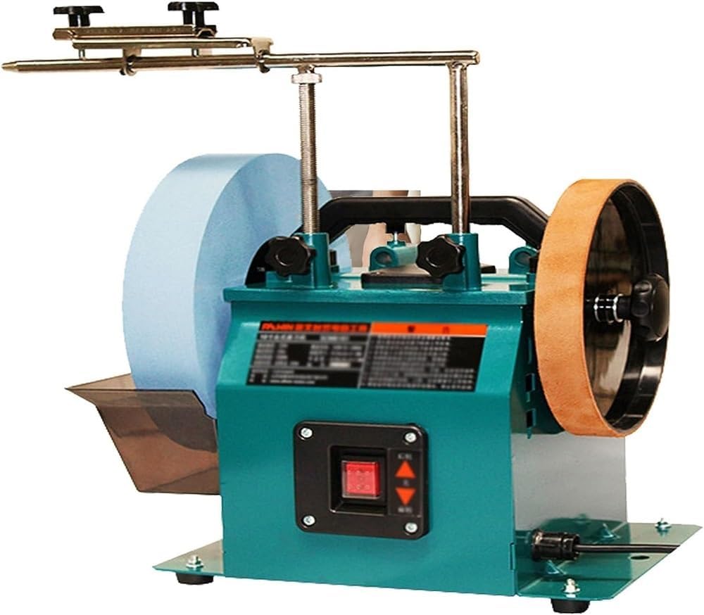 Water Cooled Grinder,Electric Knife Sharpener Wet/Dry Stone Grinder,Low Speed Grinding Machine,Sharpening System,for Sharpening Chisels and Planer Blades(110V)