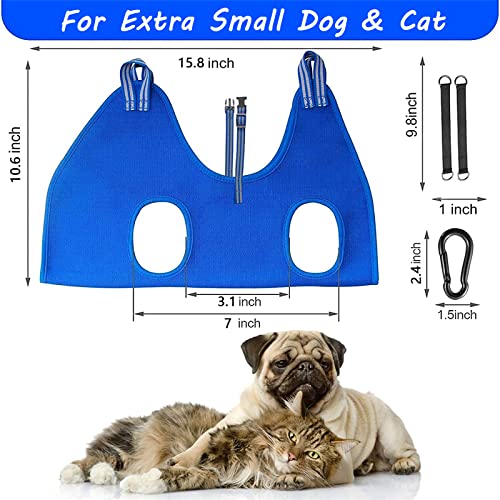Image of FEEGO Pet Grooming Hammock for Small Dogs & Cats, Dog Grooming Hammock, Pet Grooming Sling, Dog Grooming Harness, Pet Nail Clip Bag for Grooming, Cat Grooming Sling for Trimming Nail and Ear /Eye Care