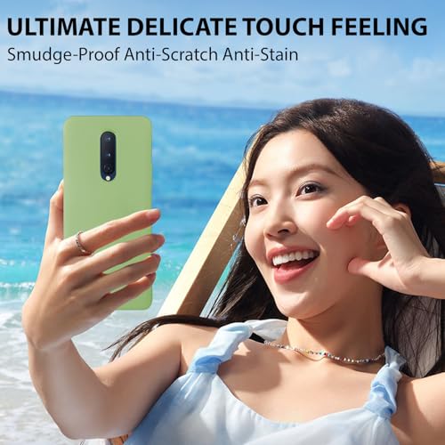 Image of LIRAMARK Liquid Silicone Soft Back Cover Case for OnePlus 8 /1+8 (Mint Green)