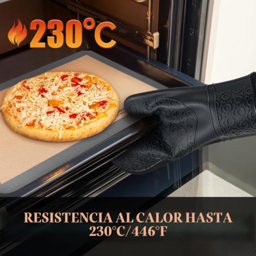 Miniatura 2 de Manoplas Horno, Sopito Guantes Horno Cocina Silicona Lot De 6, Guantes Barbacoa Resistentes Al Calor 230 , Guantes Cocina Horno Resistentes Al Calor Aptos Para Cocinar, Hornear Y Asar