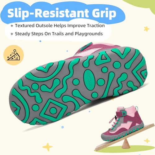Image of Mishansha Kids Water Resistant Hiking Boots, Boys Girls Anti Collision Anti-Skid Athletic Outdoor Ankle Adventure Trekking Shoes