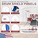 PENNZONI Drum Shield 5.5ft w/Deflectors & Plastic Hinges, Comes w/ 5 Drum Panels, Plastic Hinges & Deflector Connectors, Premium Clear Acrylic Panels