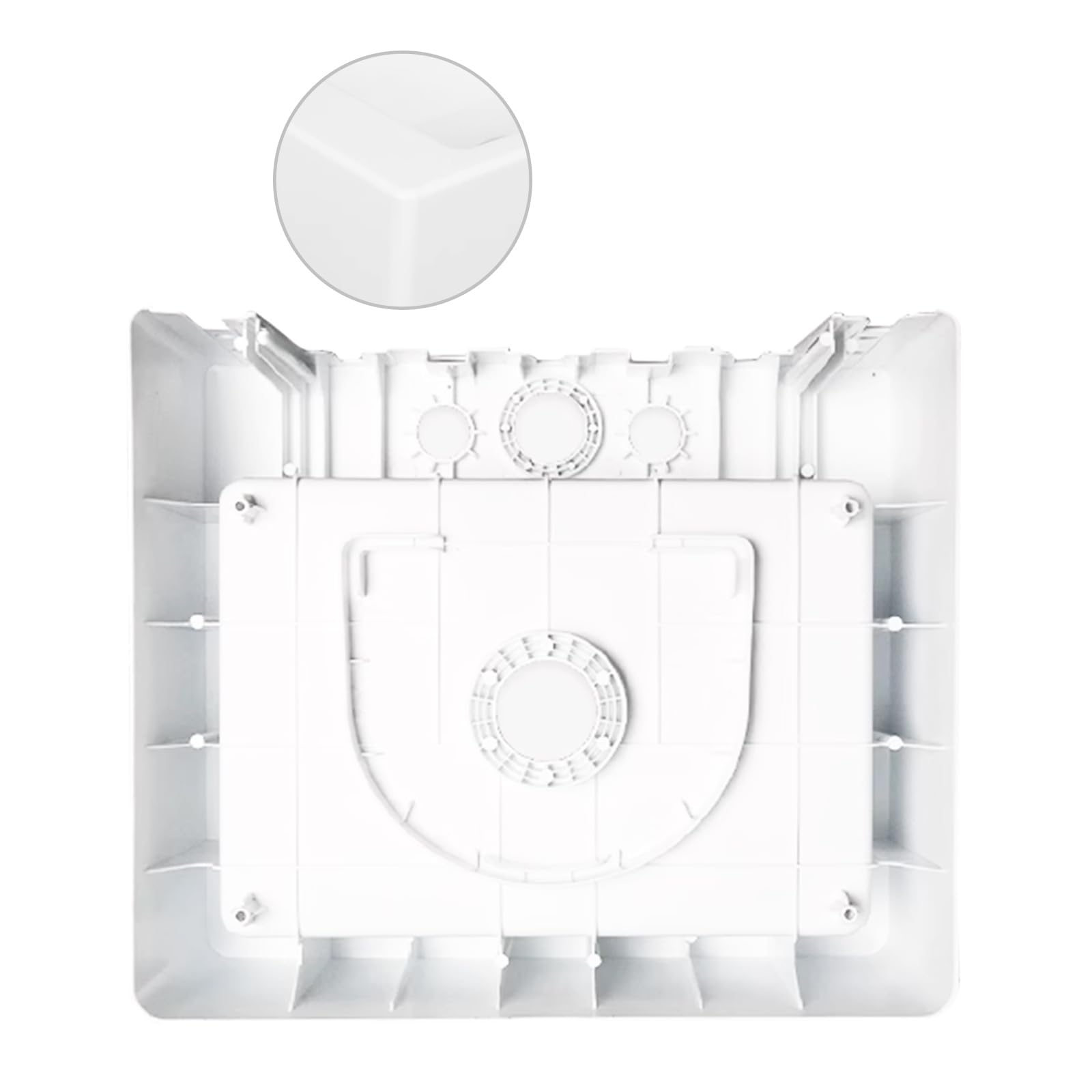 Mini lavabo de salle de bain en plastique pour caravane, camping-car, bateau,avec pompe,40x20x11cm/33.5x29x13cm(WxDxH),stable et résistant aux fissures,Blanc (B)