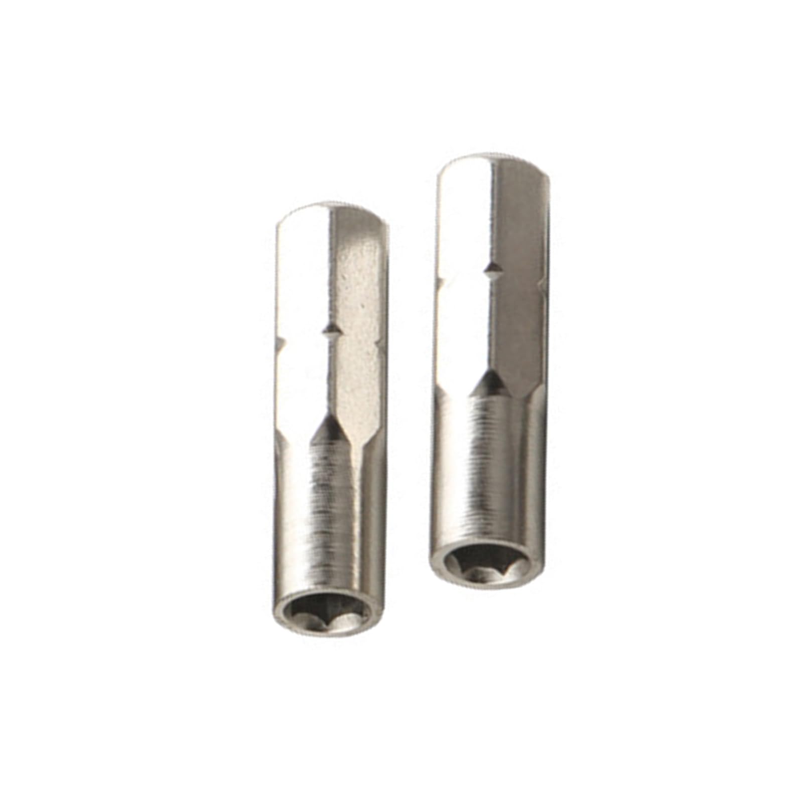Alloneslife Plating 25Mm 2Pcs 6.35Mm 1/4" Insert Bit Adapter To 4Mm Hexagonal Screwdriver Tool Bit Socket Adapters Holder Converters Socket Converter