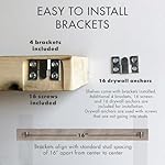 Urban Legacy Reclaimed Barnwood Planks | Floating Shelves for Wall w/Flush Mount Shelf Bracket Set Included | Set of 2 (White Wash, 30"x7"x 2") - Image 3
